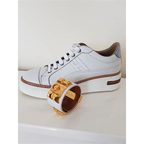 hermes polo sneaker white|hermes blue shoes for women.